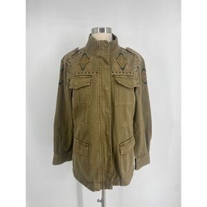 Sundance Western Embroidered Zip Up Snap Button Jacket